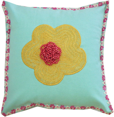 42% OFF on Needlecrest Floral Cushions Cover(30 cm*30 cm, Light Blue)