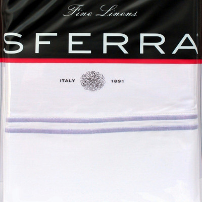 

Sferra Plain Pillows Cover(Pack of 2, 83 cm*55 cm, White, Lavender), Lavender;white
