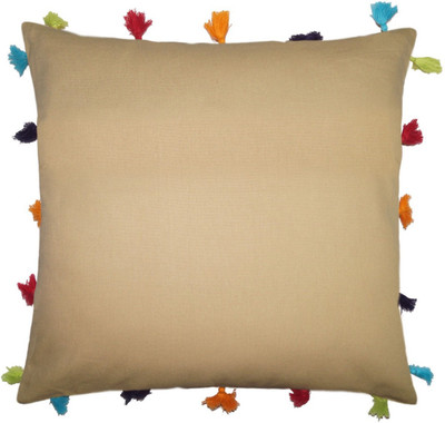 

Lushomes Plain Cushions Cover(40 cm, Beige)
