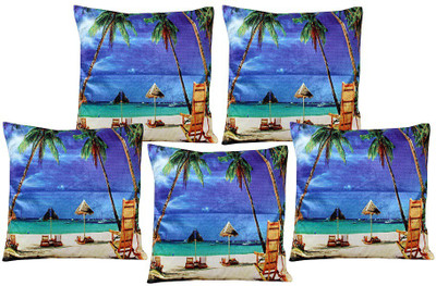 

Gurnoor 3D Printed Cushions Cover(Pack of 5, 40 cm*40 cm, Multicolor)