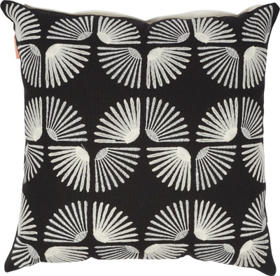 

Solaj Embroidered Cushions Cover(40 cm*40 cm, Black)