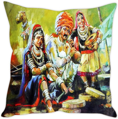 

Sleep Nature's Abstract Cushions Cover(40 cm*40 cm, Multicolor)