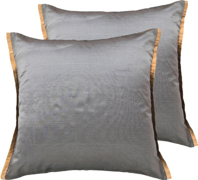 

Ans Striped Cushions Cover(Pack of 2, 40 cm*40 cm, Grey)