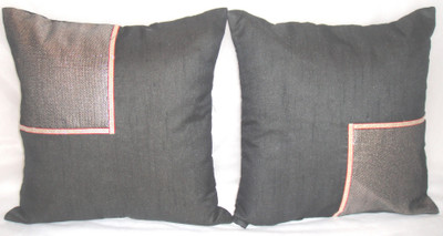 

ASC Plain Cushions Cover(Pack of 2, 40.64 cm*40.64 cm, Black)