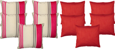 

HOME SHINE Striped Cushions Cover(40 cm*40 cm, Pink)