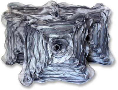 Shine Villa Floral Cushions Cover(Pack of 5, 40 cm*40 cm, Silver)