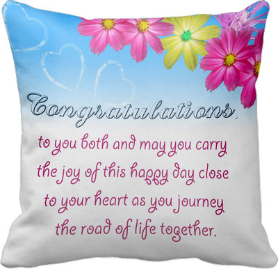 

Tied Ribbons Printed Cushions Cover(30 cm*30 cm, Multicolor)