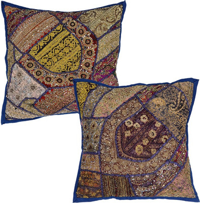 

Rajrang Abstract Cushions Cover(Pack of 2, 40 cm*40 cm, Blue)