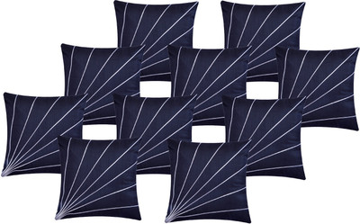 

Fazar Creations Striped Cushions Cover(Pack of 10, 40 cm*40 cm, Black)