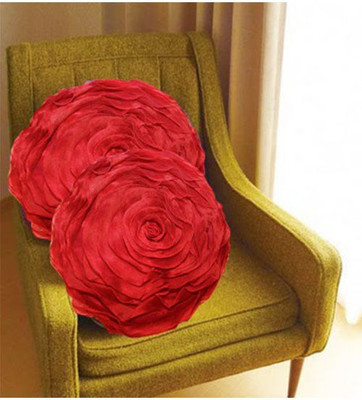 

Shine Villa Floral Cushions Cover(Pack of 2, 40 cm*40 cm, Red)