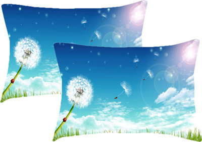 Sleep Nature's Printed Pillows Cover(Pack of 2, 68.58 cm*45.72 cm, Multicolor)