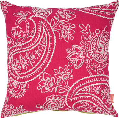 

SOLAJ Embroidered Cushions Cover(40 cm*40 cm, Pink)
