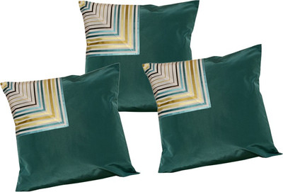 

Maba Geometric Cushions Cover(Pack of 3, 43 cm*43 cm, Blue)