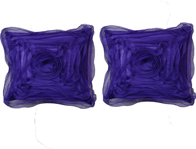 

HOME SHINE Floral Cushions Cover(Pack of 2, 40 cm*40 cm, Purple)