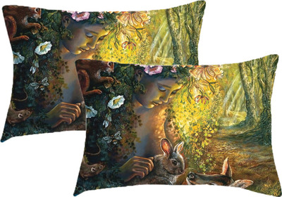 

Sleep Nature's Printed Pillows Cover(Pack of 2, 68.58 cm*45.72 cm, Multicolor)