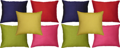 

HOME SHINE Striped Cushions Cover(Pack of 10, 40 cm*40 cm, Multicolor)