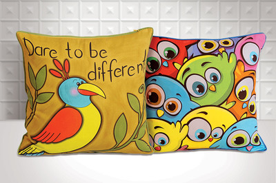 Swayam Printed Cushions Cover(Pack of 2, 30 cm*30 cm, Multicolor) Swayam Printed Cushions Cover(Pack of 2, 30 cm*30 cm, Multicolor)