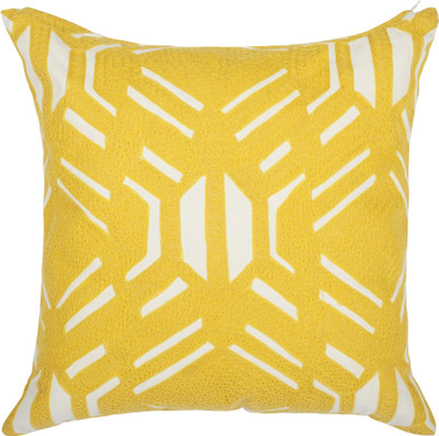 

Solaj Embroidered Cushions Cover(40 cm*40 cm, Yellow)