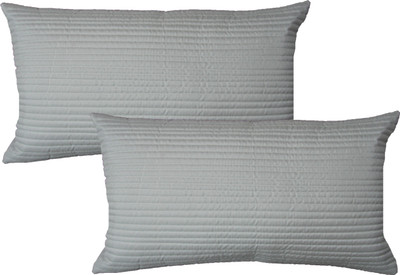 

HOME SHINE Striped Pillows Cover(Pack of 2, 30 cm*45 cm, White)