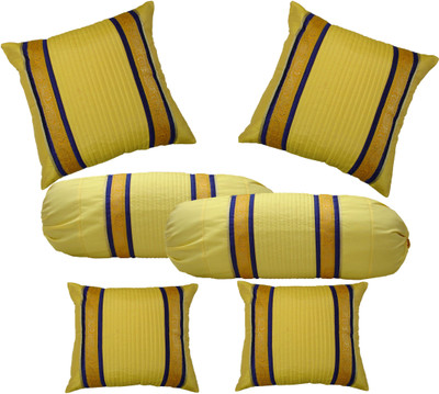 

HOME SHINE Striped Cushions Cover(Pack of 6, 80 cm*80 cm, Yellow)