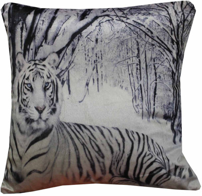 

Adishma Printed Cushions Cover(40 cm*40 cm, White, Black), Black;white