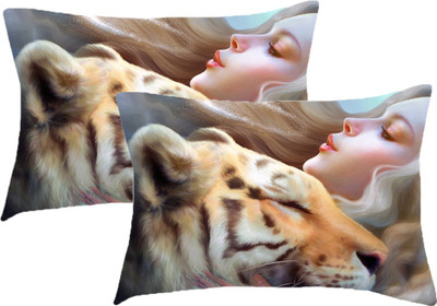 

Sleep Nature's Printed Pillows Cover(Pack of 2, 68.58 cm*45.72 cm, Multicolor)