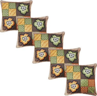 

Metro Living Floral Cushions Cover(Pack of 5, 40 cm*40 cm, Multicolor)
