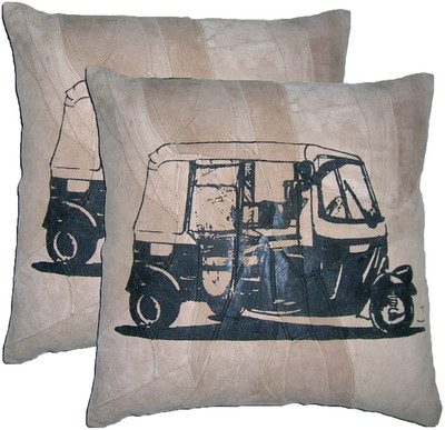 

ChicAntique Printed Cushions Cover(Pack of 2, 40 cm*40 cm, Beige)