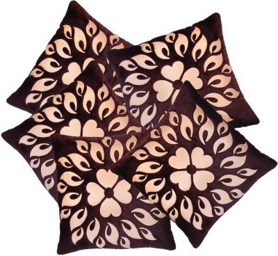 

Nikunj Floral Cushions Cover(Pack of 5, 40 cm*40 cm, Brown)
