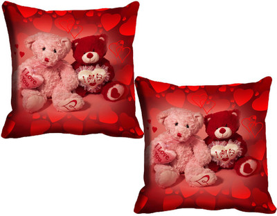 

IndiWeaves Printed Cushions Cover(Pack of 3, 40 cm*40 cm, Red)