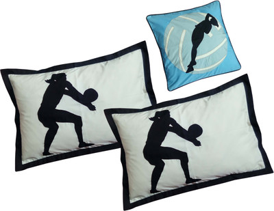 

Hugs N Rugs Embroidered Pillows Cover(Pack of 3, 40 cm*60 cm, Multicolor)