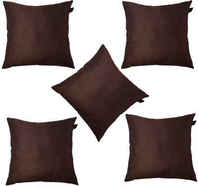 

Lushomes Plain Cushions Cover(Pack of 5, 30 cm*30 cm, Brown)
