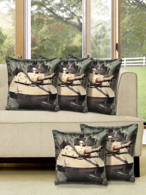 

Alina Decor Printed Cushions Cover(Pack of 5, 40.64 cm, Green)