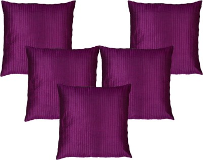 MS Enterprises Polyester Cushions Cover(Pack of 5, 40 cm*40 cm, Purple)