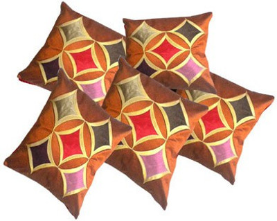 

Jars Collections Floral Cushions Cover(Pack of 5, 40 cm, Orange)