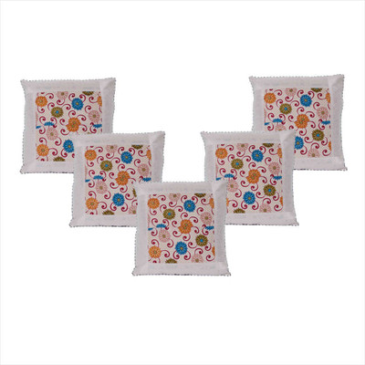 

First Row Embroidered Cushions Cover(Pack of 5, 40 cm, Multicolor)
