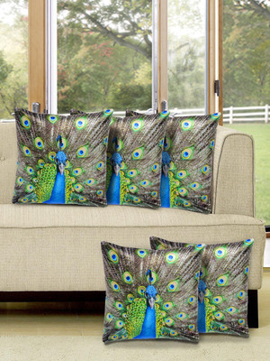 

Alina Decor Printed Cushions Cover(Pack of 5, 40.64 cm, Blue)