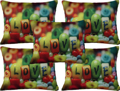 

HOME SHINE Printed Cushions Cover(Pack of 5, 40 cm*40 cm, Multicolor)