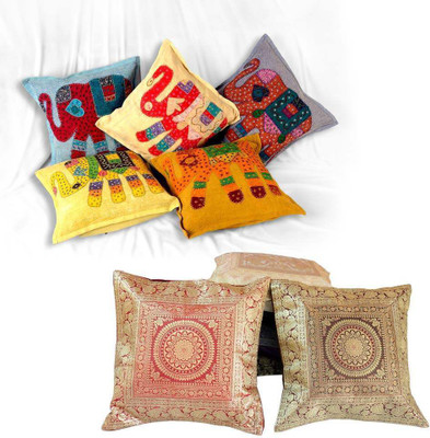 

Kaarigar Printed Cushions Cover(Pack of 10, 40.64 cm*40.64 cm, Multicolor)