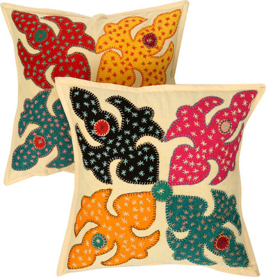 

Rajrang Embroidered Cushions Cover(Pack of 2, 40 cm*40 cm, Red)