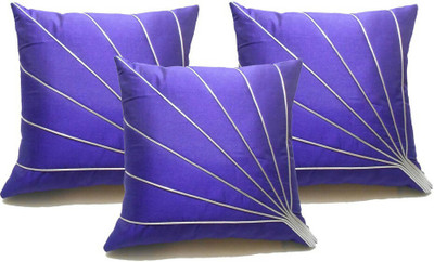 

Shine Villa Striped Cushions Cover(Pack of 3, 40 cm*40 cm, Blue)