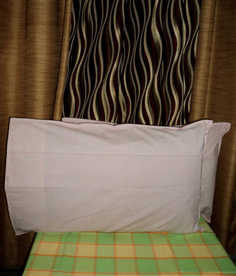 

Amita Home Furnishing Striped Pillows Cover(Pack of 2, 43 cm*69 cm, White)