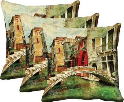 

IndiWeaves Printed Cushions Cover(Pack of 3, 40 cm*40 cm, Multicolor)