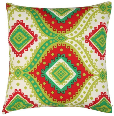 

Adt Saral Abstract Cushions Cover(White, Green), Green;white