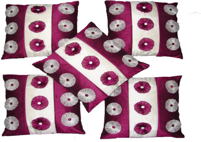 

HOME SHINE Floral Cushions Cover(Pack of 5, 40 cm*40 cm, Multicolor)