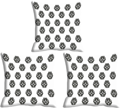 

IndiWeaves Printed Cushions Cover(Pack of 3, 30 cm*30 cm, White, Black), Black;white