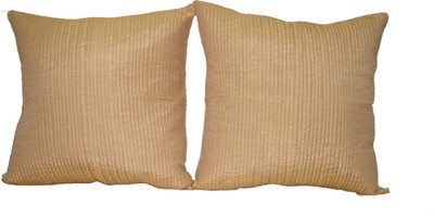 

HOME SHINE Plain Cushions Cover(Pack of 2, 60 cm*60 cm, Beige)