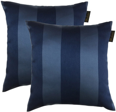 

Lushomes Striped Cushions Cover(Pack of 2, 50 cm*50 cm, Blue)
