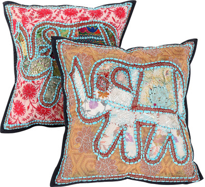 

Rajrang Animal Cushions Cover(Pack of 2, 41 cm*41 cm, Beige)