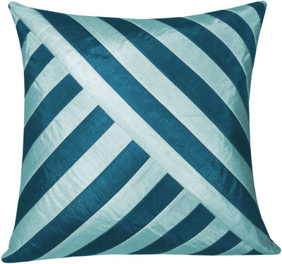 41% OFF on ZIKRAK EXIM Striped Cushions Cover(50 cm*50 cm, Light Blue, Blue)